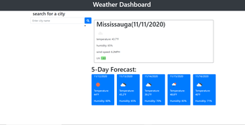 weather-dashboard screenshot